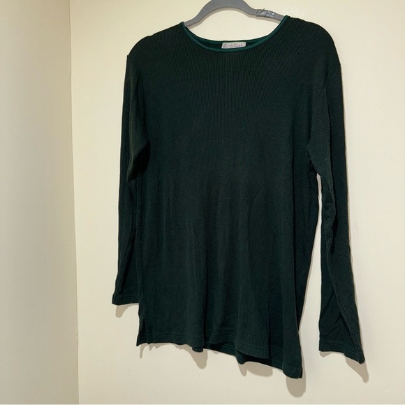 Women’s Vintage Fair Set Brand Dark Green Basic Casual Long Sleeve Shirt Size: M - Picture 2 of 15